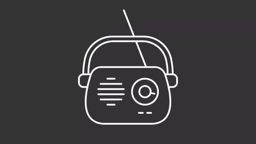 Animated radio white icon