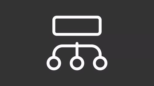 Minimalist Animated Organizational Chart Icon Reveal