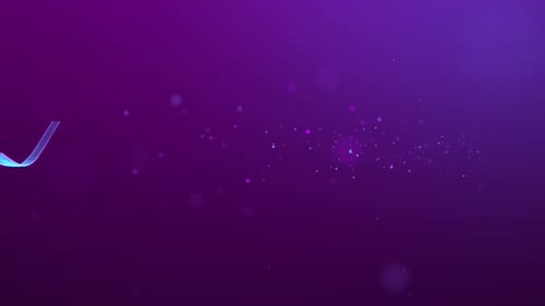 Futuristic Glowing Ribbon Unwinds to Reveal Text Title
