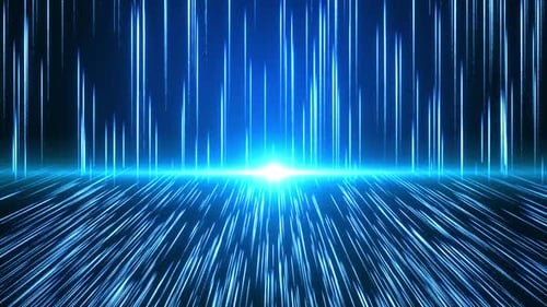 Digital Blue Light Streak Technologie Linien Futuristische und technologische Bühne