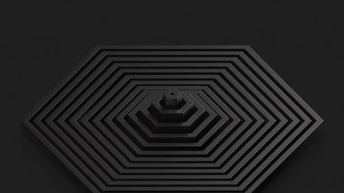 Black Hexagons Endless Motion