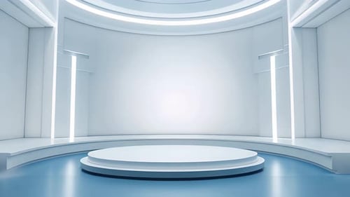 Futuristic Virtual Studio Stage for Presentations