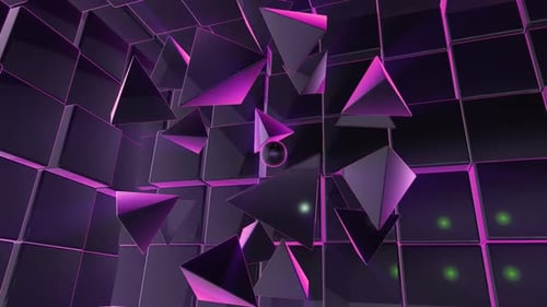 Neon Geometric Flux