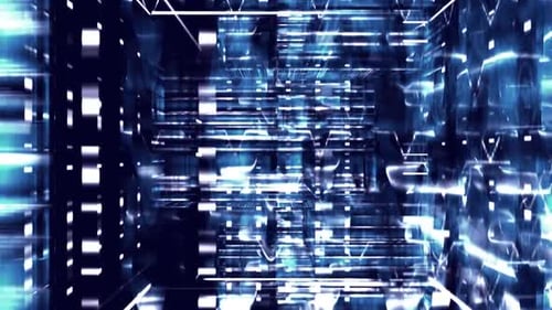 Blue Glittering Lights Background Animation
