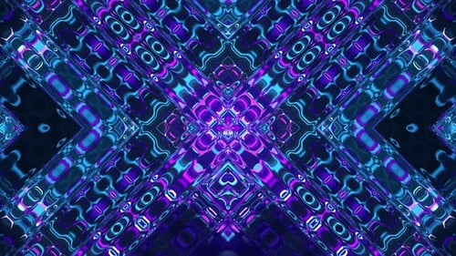 Vibrant Neon Blue and Purple Futuristic Abstract Loop Background