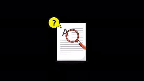 Document Search and Analysis Animated Icon