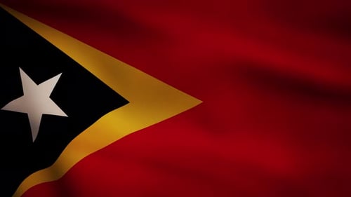 East Timor National Flag Waving Loop Animation