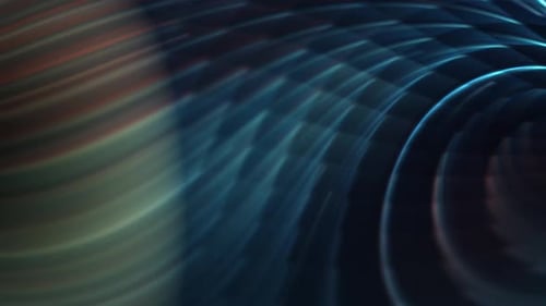 Multicolored strands flux circular faded flares