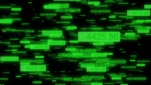 Green Color Coding Particle Motion Background