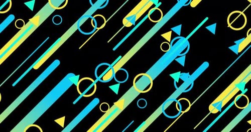 Geometric Shape Abstract Loop Animation Infinity Motion Graphic Shapes Loop Animation on Black