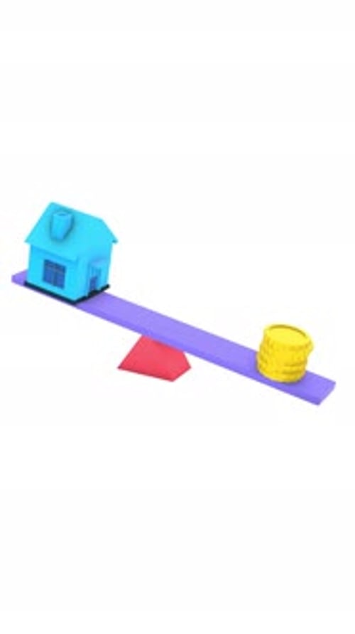 Real Estate Wealth Balance Swing 3D Animation Vertical