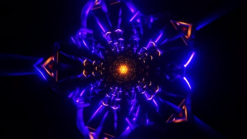 Rhythmic Flashing Neon Lights Create a Mesmerizing Disco Pattern in This VJ Loop