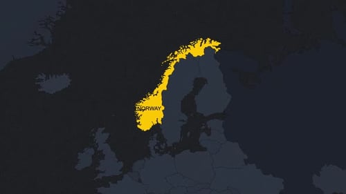 Animated World Map Zoom and Country Highlight