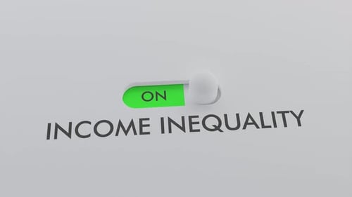 Animated Toggle Switch for Income Inequality Concept
