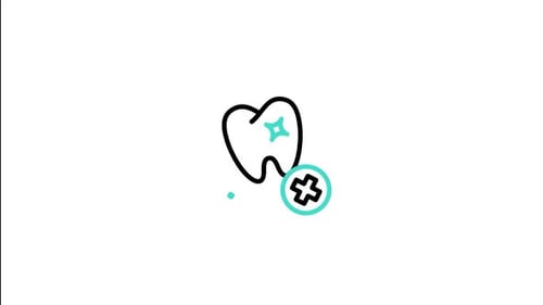Modern Dental Health Care Icon Animation Reveal