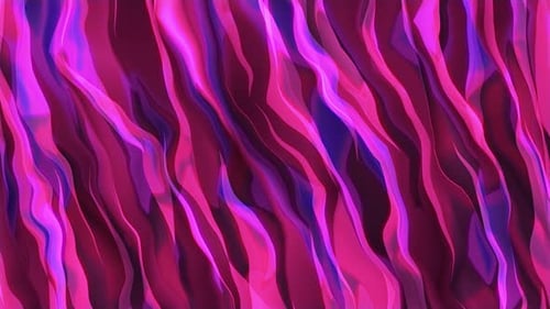 Abstract Fluid Wavy Pink Purple Glowing Lines Motion Background