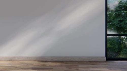 Moving Sunlight Shadows on Wall and Floor