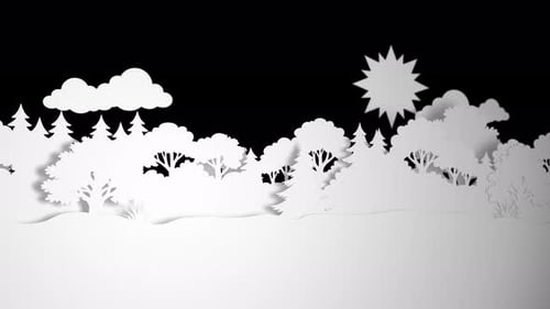 Creative paper cut composition combining global planet imagery with forest elements symbolizing