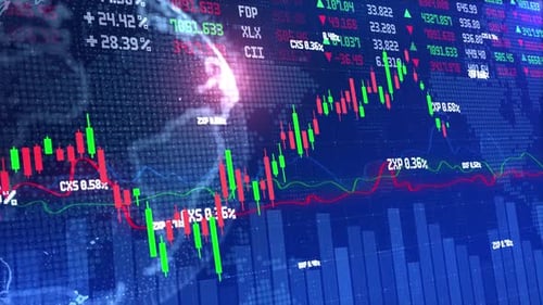 Global Digital Financial Stock Market Data Chart Animation