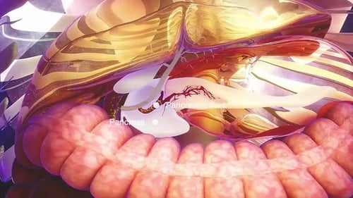 Futuristic 3D Medical Animation of Human Organs and Cells