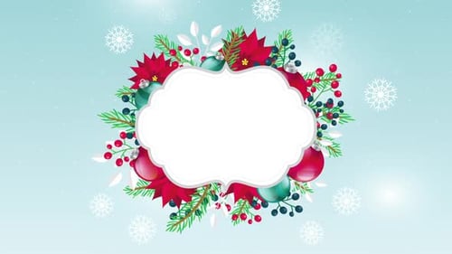 Elegant Christmas Wreath Frame with Festive Decorations Reveal