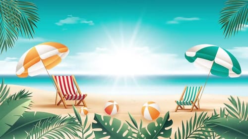 Summer Season Sea Ocean Beach Background