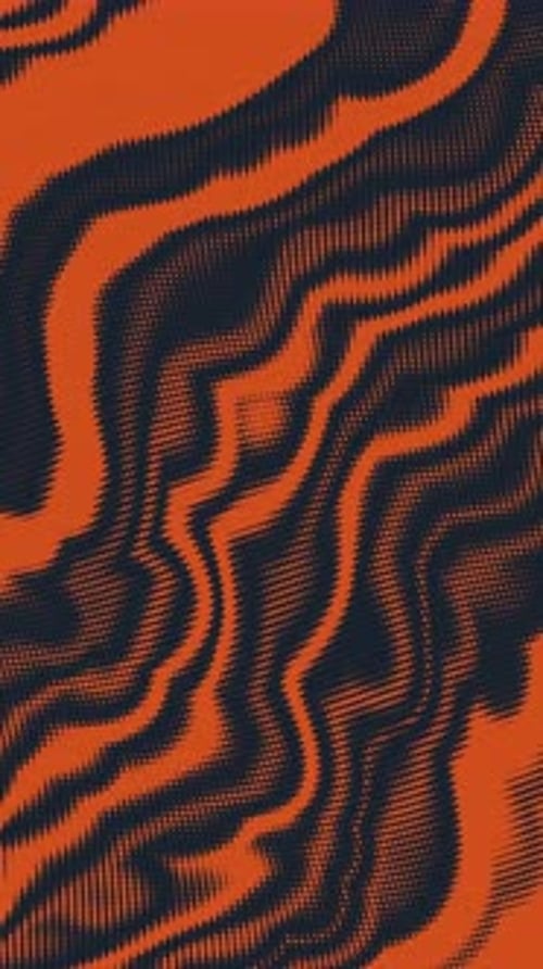 Abstract Halftone Fluid Motion Background Scratched Pop Art Wavy Dynamic Dotted Flames Vertical