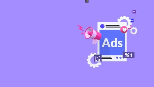 Animated Social Media Ads Marketing Concept