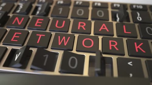 NEURAL NETWORK Text Revealed with Flipping Keys of Keyboard