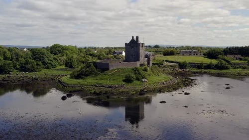 Dunguaire Castle aerial orbit.