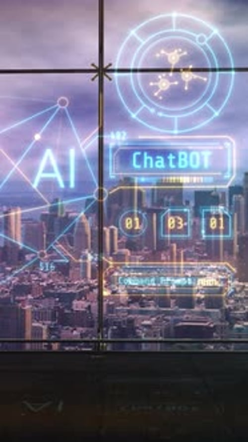 Artificial Intelligence in Corporate Use 3D Render