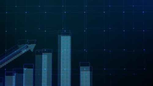 Positive Growing Graph Chart Bar Animated