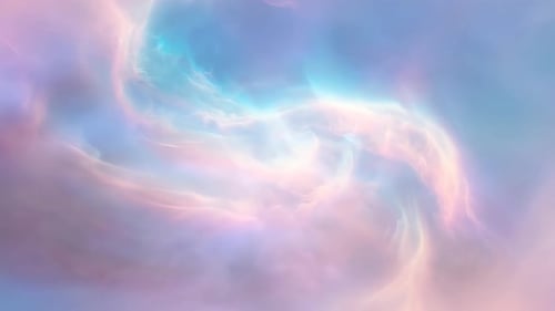 Soft Pink Space Nebula