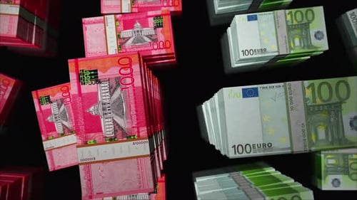 Euro and Dominican Peso money exchange loop