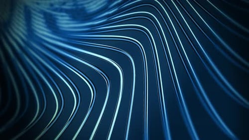 Abstract Fluid Blue Lines Animated Background Loop