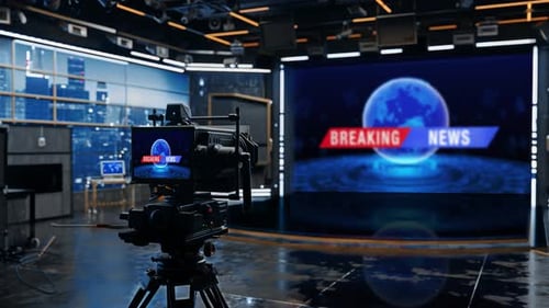 3D Virtual News Studio Ac Hintergrund Loop 11