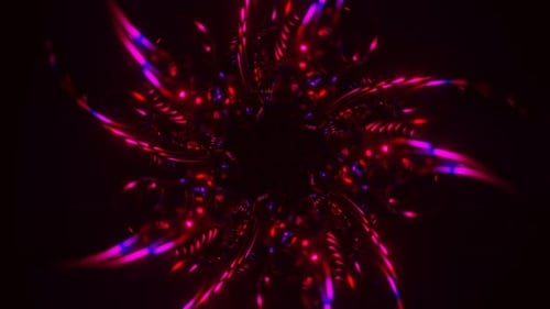 Abstract Visuals Pulse with Futuristic Colorful Strobe Lights in a VJ Loop