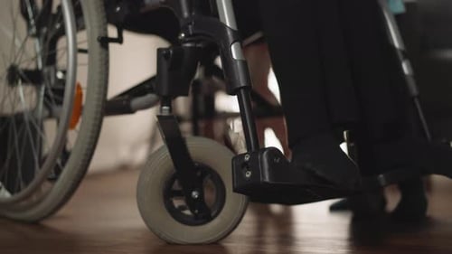 Close Up of Wheelchair, Medical Assistance