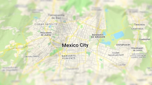 Mexico City Capital Of Mexico Paper Map, Slider Shot