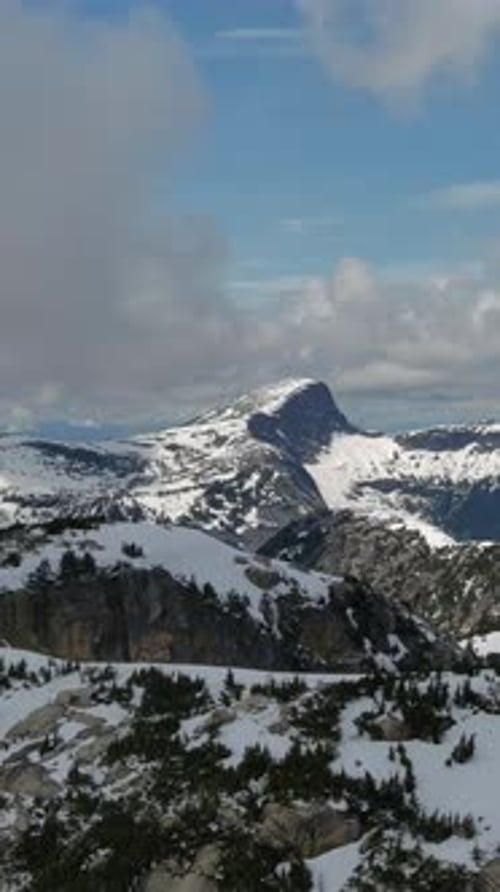 Snowy Mountain Peak Landscape. British Columbia, Canada.