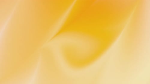 Abstract Fluid Motion Background With Warm Yellow Silk Folds
