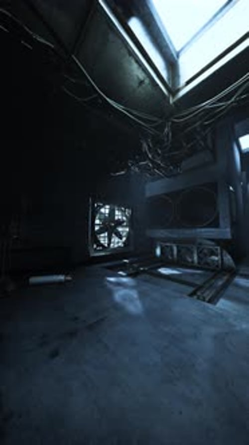 Exploring an Abandoned Industrial Space Filled with Shadows and Light