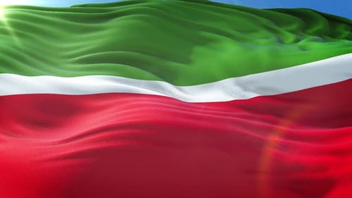 Realistic Waving Three-Stripe Flag Animation