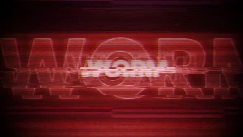 Worm Vhs Effect On Digital Screen Message