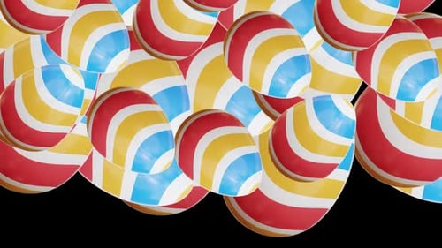 Colorful Striped Spheres Falling Transition