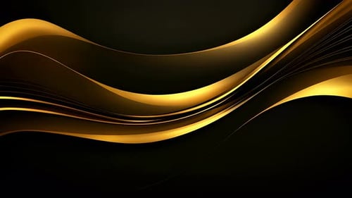 Abstract Flowing Golden Lines Elegant Motion Background
