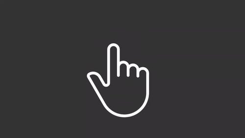 Animated Move Down White Linear Icon