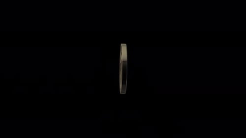 Coins rotating.Coins rotation animation on transparent background. Rotating gold coins.Alpha channel