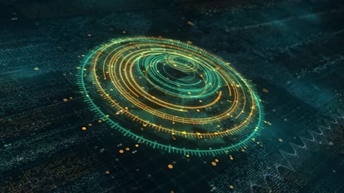 Futuristic Digital HUD Target Interface Animation