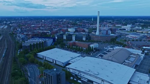 Aerial view of Messe und Congress Centrum Halle Münsterland in Münster , Germany
